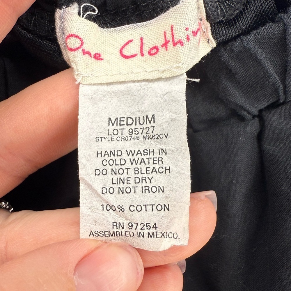 One Clothing Black Embroidered Peasant Dress - Size Medium - Picture 7 of 7